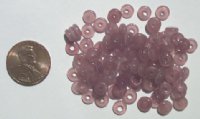 100 2x6mm Milky Amethyst Rondelle Beads